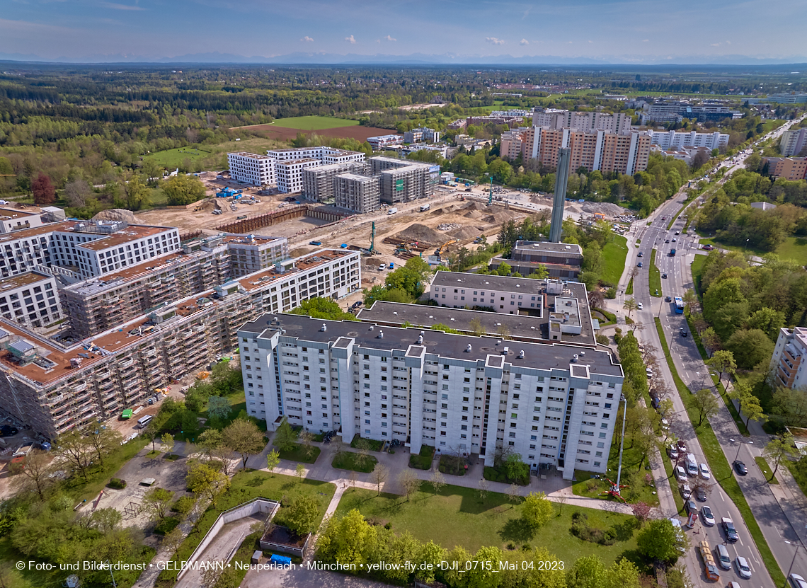 04.05.2023 - Luftbilder vom Alexisqaurtier und Pandion Verde in Neuperlach 04.05.2023 - Luftbilder vom Alexisqaurtier und Pandion Verde in Neuperlach